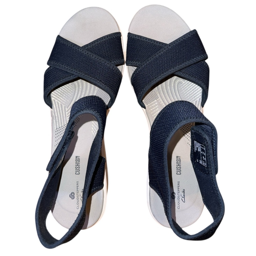 Clarks Cloudsteppers Cushioned Wedge Sandals Comf… - image 4